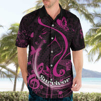 Personalised Survivor Melody Pink Hawaiian Shirt Breast Cancer Polynesian Pattern LT01 - Polynesian Pride