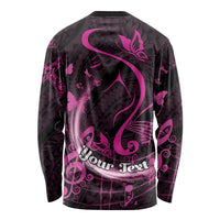 Personalised Survivor Melody Pink Long Sleeve Shirt Breast Cancer Polynesian Pattern LT01 - Polynesian Pride