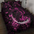 Survivor Melody Pink Quilt Bed Set Breast Cancer Polynesian Pattern