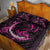 Survivor Melody Pink Quilt Bed Set Breast Cancer Polynesian Pattern