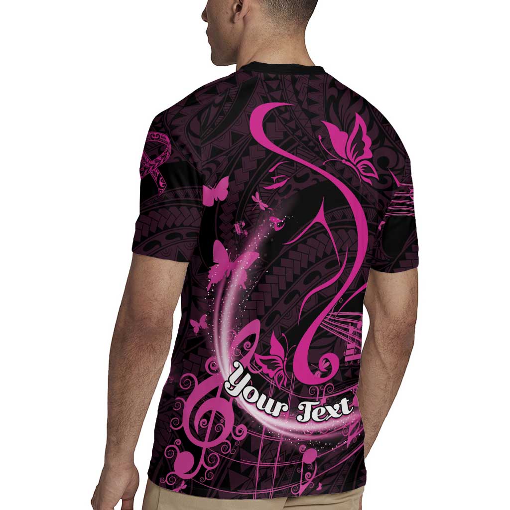 Personalised Survivor Melody Pink Rugby Jersey Breast Cancer Polynesian Pattern LT01 - Polynesian Pride