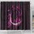 Survivor Melody Pink Shower Curtain Breast Cancer Polynesian Pattern