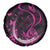 Survivor Melody Pink Spare Tire Cover Breast Cancer Polynesian Pattern