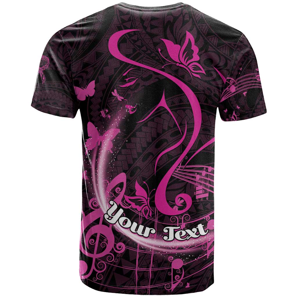 Personalised Survivor Melody Pink T Shirt Breast Cancer Polynesian Pattern LT01 - Polynesian Pride