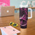 Personalised Survivor Melody Pink Tumbler With Handle Breast Cancer Polynesian Pattern