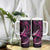 Personalised Survivor Melody Pink Tumbler With Handle Breast Cancer Polynesian Pattern