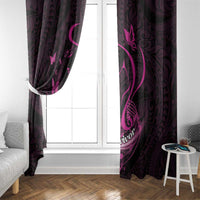 Survivor Melody Pink Window Curtain Breast Cancer Polynesian Pattern LT01 - Polynesian Pride