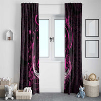 Survivor Melody Pink Window Curtain Breast Cancer Polynesian Pattern LT01 - Polynesian Pride