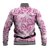Pink Ribbon Hibiscus Tropical Pattern Baseball Jacket Breast Cancer LT01 - Polynesian Pride