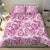 Pink Ribbon Hibiscus Tropical Pattern Bedding Set Breast Cancer