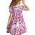 Pink Ribbon Hibiscus Tropical Pattern Family Matching Puletasi and Hawaiian Shirt Breast Cancer