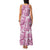 Pink Ribbon Hibiscus Tropical Pattern Family Matching Tank Maxi Dress and Hawaiian Shirt Breast Cancer