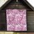 Pink Ribbon Hibiscus Tropical Pattern Quilt Breast Cancer