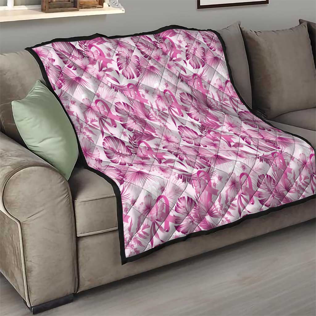 Pink Ribbon Hibiscus Tropical Pattern Quilt Breast Cancer LT01 - Polynesian Pride