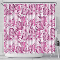 Pink Ribbon Hibiscus Tropical Pattern Shower Curtain Breast Cancer LT01 - Polynesian Pride