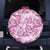 Pink Ribbon Hibiscus Tropical Pattern Spare Tire Cover Breast Cancer