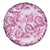 Pink Ribbon Hibiscus Tropical Pattern Spare Tire Cover Breast Cancer