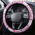 Pink Ribbon Hibiscus Tropical Pattern Steering Wheel Cover Breast Cancer