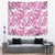 Pink Ribbon Hibiscus Tropical Pattern Tapestry Breast Cancer