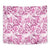 Pink Ribbon Hibiscus Tropical Pattern Tapestry Breast Cancer