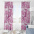 Pink Ribbon Hibiscus Tropical Pattern Window Curtain Breast Cancer