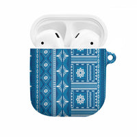 Fiji Masi All Blue AirPods Case Tapa Pattern LT01 Blue - Polynesian Pride