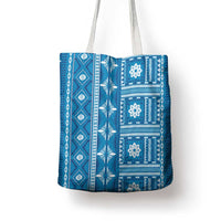Fiji Masi All Blue Tote Bag Tapa Pattern LT01 - Polynesian Pride