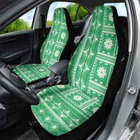 Fiji Masi All Green Car Seat Cover Tapa Pattern LT01 - Polynesian Pride