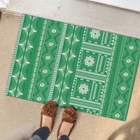 Fiji Masi All Green Rubber Doormat Tapa Pattern LT01 - Polynesian Pride
