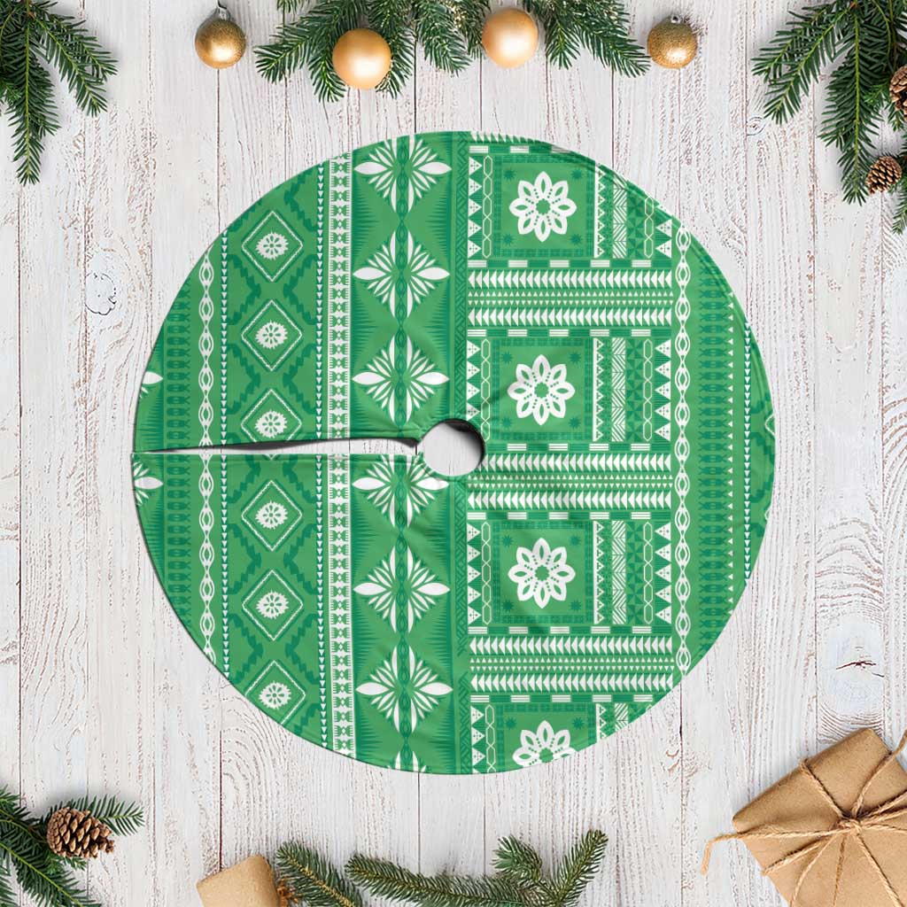 Fiji Masi All Green Tree Skirt Tapa Pattern LT01 Casual Green - Polynesian Pride