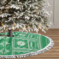 Fiji Masi All Green Tree Skirt Tapa Pattern LT01 - Polynesian Pride