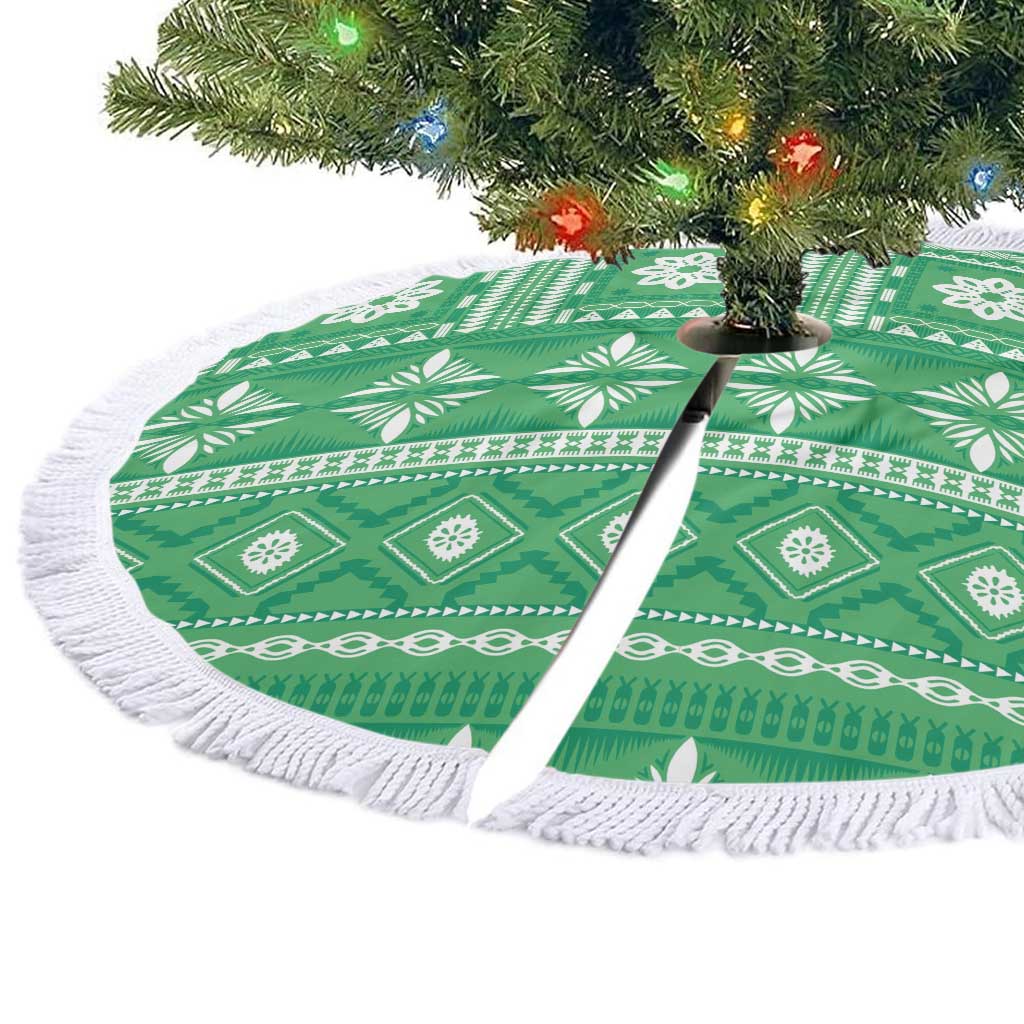 Fiji Masi All Green Tree Skirt Tapa Pattern LT01 - Polynesian Pride
