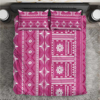 Fiji Masi All Pink Bedding Set Tapa Pattern LT01 Pink - Polynesian Pride