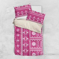 Fiji Masi All Pink Bedding Set Tapa Pattern LT01 US Twin 172cm x 218cm Pink - Polynesian Pride