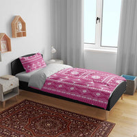 Fiji Masi All Pink Bedding Set Tapa Pattern LT01 - Polynesian Pride