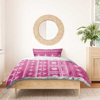 Fiji Masi All Pink Bedding Set Tapa Pattern LT01 - Polynesian Pride