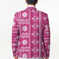 Fiji Masi All Pink Blazer Tapa Pattern LT01 - Polynesian Pride