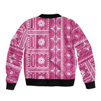 Fiji Masi All Pink Bomber Jacket Tapa Pattern LT01 - Polynesian Pride