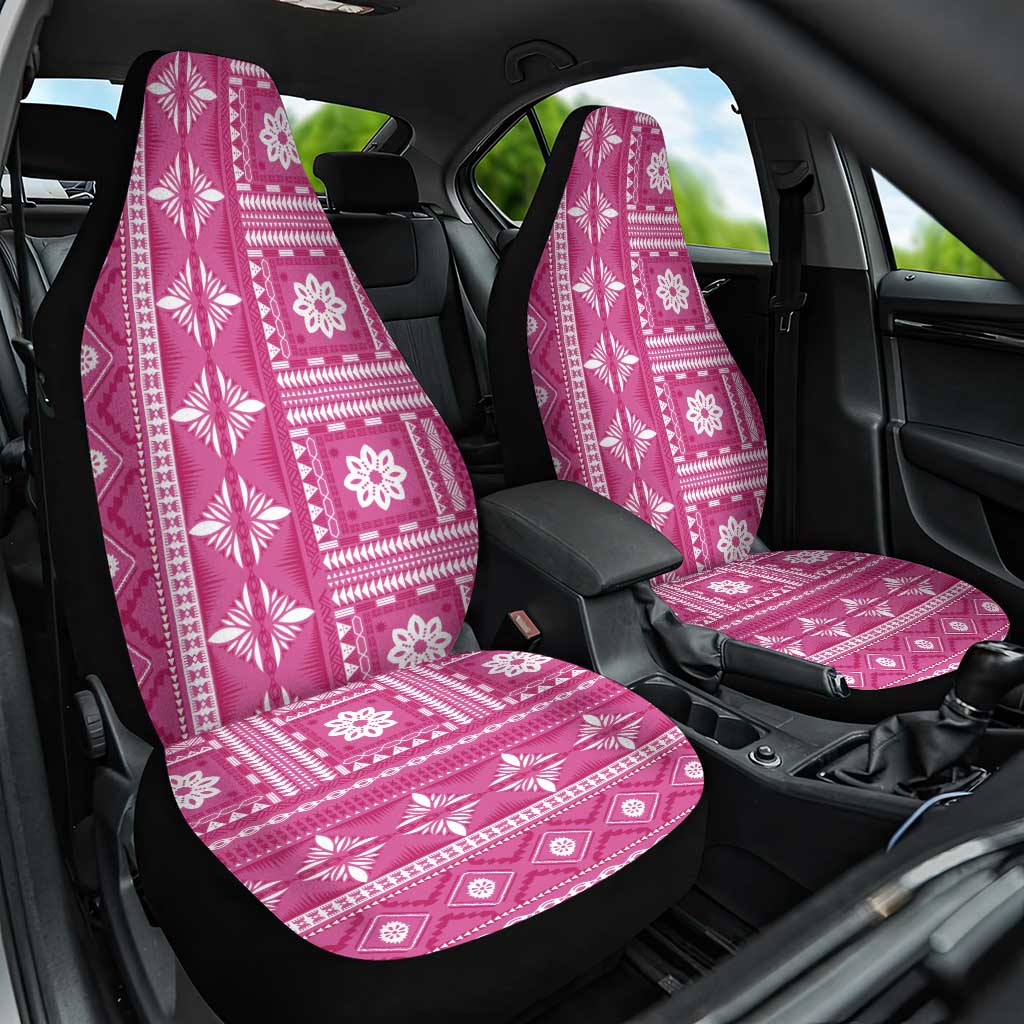 Fiji Masi All Pink Car Seat Cover Tapa Pattern LT01 One Size Pink - Polynesian Pride