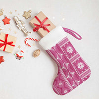 Fiji Masi All Pink Christmas Stocking Tapa Pattern LT01 - Polynesian Pride