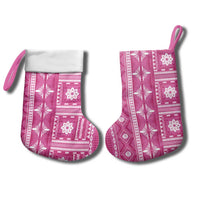 Fiji Masi All Pink Christmas Stocking Tapa Pattern LT01 - Polynesian Pride