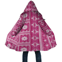 Fiji Masi All Pink Cloak Tapa Pattern LT01 Unisex Pink - Polynesian Pride