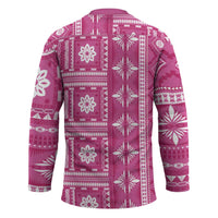 Fiji Masi All Pink Hockey Jersey Tapa Pattern LT01 - Polynesian Pride