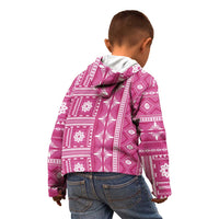 Fiji Masi All Pink Kid Hoodie Tapa Pattern LT01 - Polynesian Pride