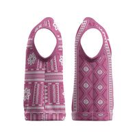 Fiji Masi All Pink Christmas Knitted V-Neck Vest Tapa Pattern LT01 - Polynesian Pride