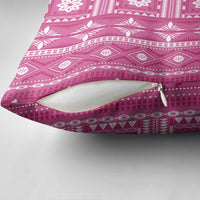 Fiji Masi All Pink Pillow Cover Tapa Pattern LT01 - Polynesian Pride