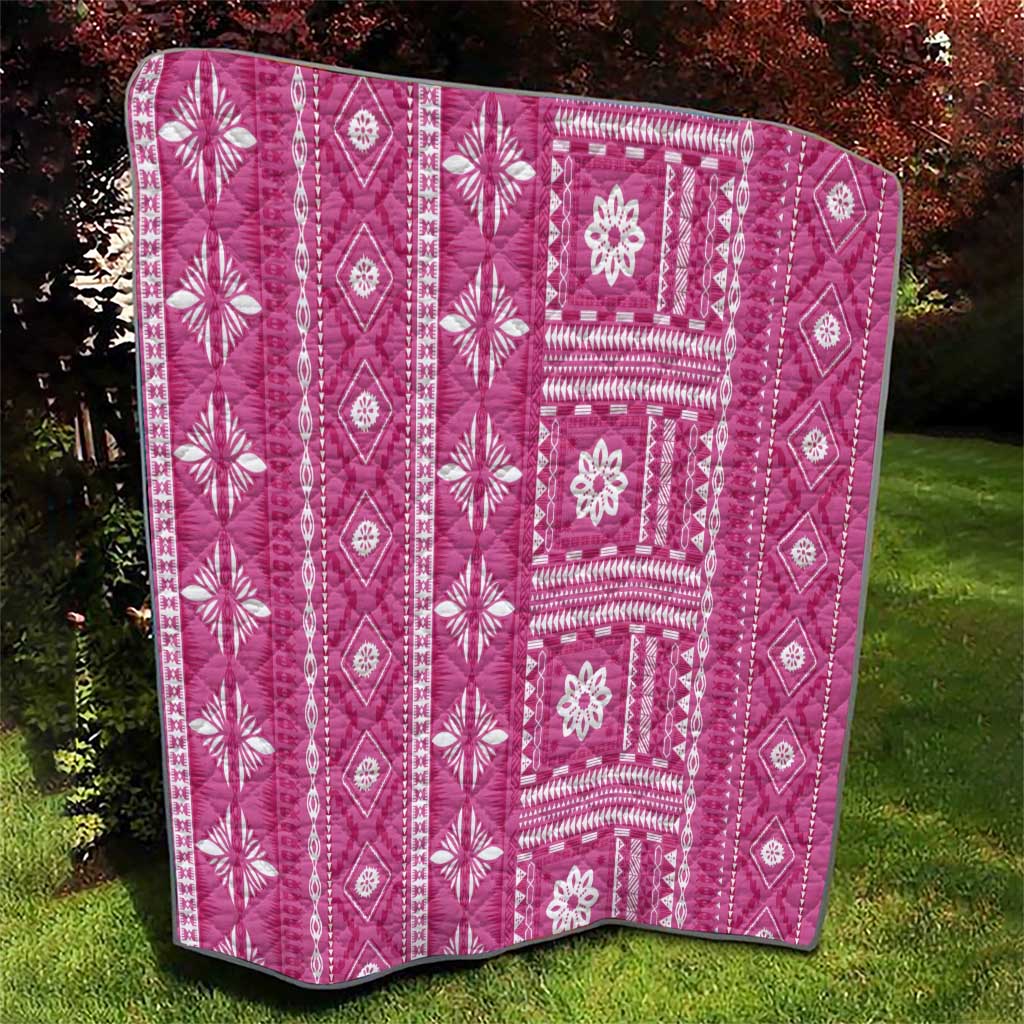Fiji Masi All Pink Quilt Tapa Pattern LT01 - Polynesian Pride