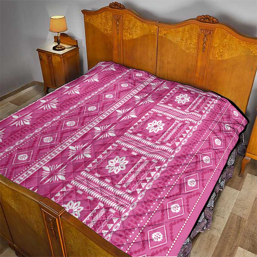 Fiji Masi All Pink Quilt Tapa Pattern LT01 - Polynesian Pride