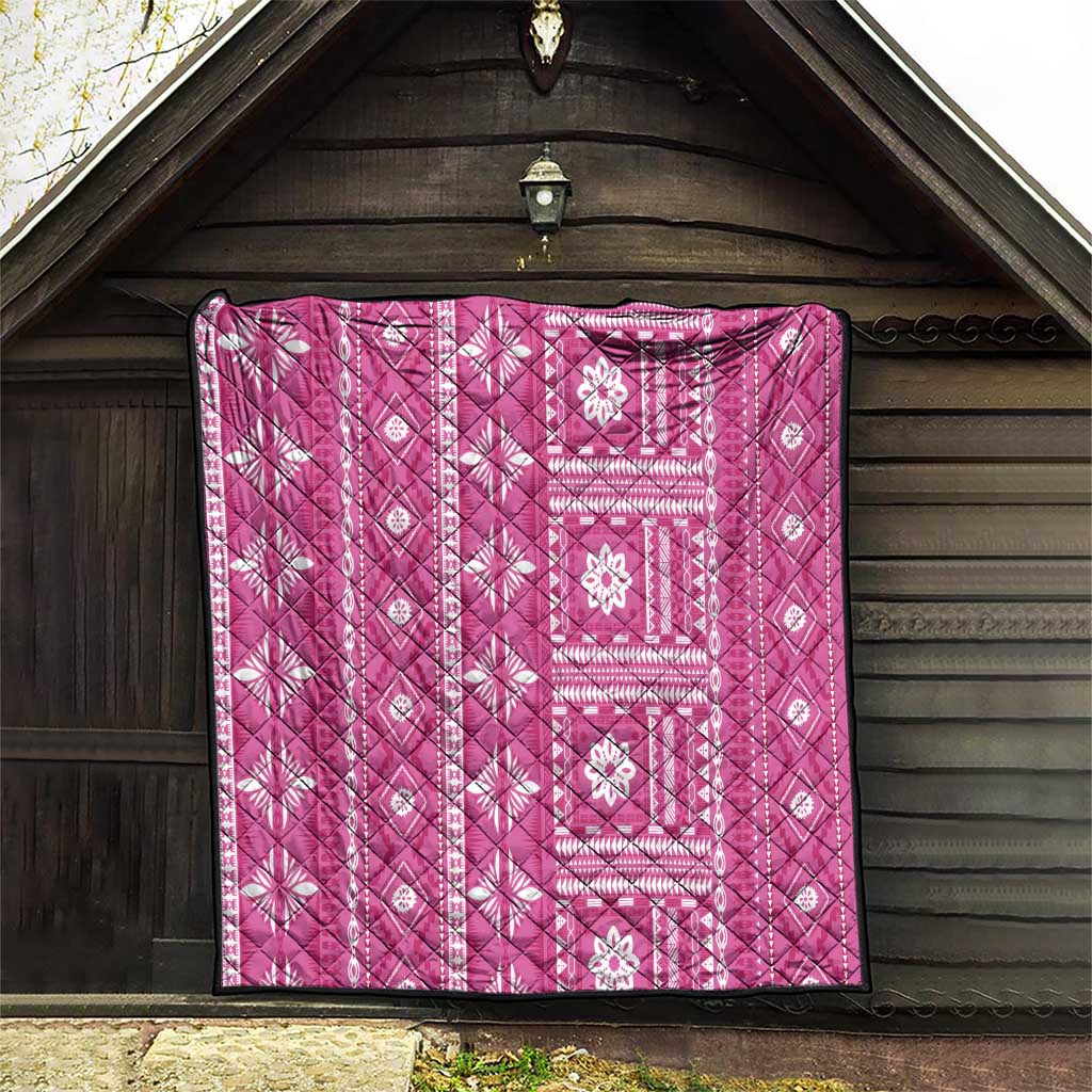 Fiji Masi All Pink Quilt Tapa Pattern LT01 - Polynesian Pride