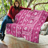 Fiji Masi All Pink Quilt Tapa Pattern LT01 - Polynesian Pride